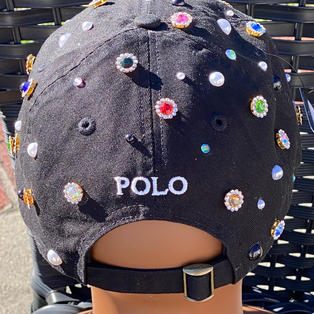 Custom Ralph Lauren Black Embellished Cap - Picture 6 of 6